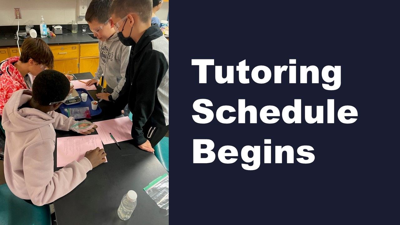 Spring tutoring schedule